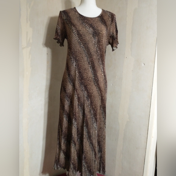 Brown Animal Print Dress - Picture 8 of 9